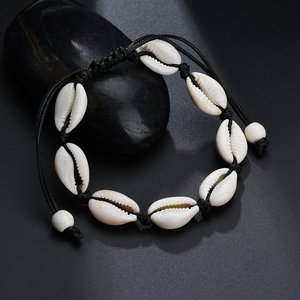 Handmade Natural Seashell Knit <strong>Bracelet</strong> Simple <strong>Shell</strong> Fashion Charm <strong>Bracelets</strong> for Women Beach Jewelry (KB8173) - Product Image 2