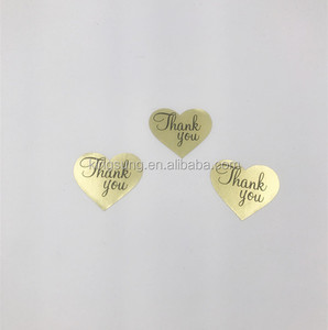 Personalizado amor forma de <span class=keywords><strong>corazón</strong></span> <span class=keywords><strong>gracias</strong></span> etiqueta engomada - Product Image 2