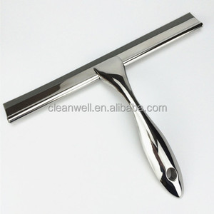 Tergivetro in Acciaio Inox con Manico in Metallo e Foro Rotondo per Pulizia <span class=keywords><strong>Bagno</strong></span> e Vetri Auto - Product Image 1
