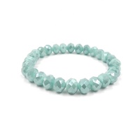 Bracelet élastique en perles de cristal de verre extensible, fourni par l'usine, pour femmes et filles, décoration