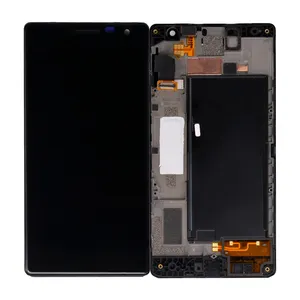 Tela de toque com moldura para nokia lumia, 730 735 display lcd