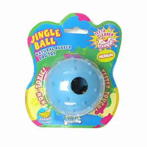 Собака бегущий шарик со звуком безопасности Jingle Bell колючие резиновый жевательная игрушка для собак мяч