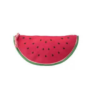 Adorable Tropical style Watermelon shape cosmetic bag makeup bag Fruit Pencil Bag pouch for gift