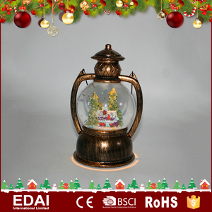 Top selling Christmas lantern shaped shiny village move cheap Globus snow - Product Image 2