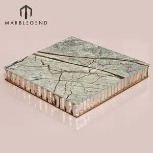 popular lightweight natural stone forest green aluminum honeycomb panel