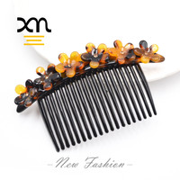 Peigne à cheveux en résine classique, broche avec fleurs acétate, coquille de tortue, peignes de mariée pour mariage, pinces à cheveux en plastique pour femmes