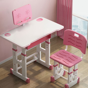 Weelin rosa azul plegable niños escritorio mesa de estudio para los niños de los estudiantes - Product Image 2