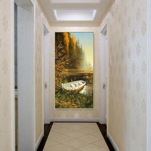 Pittura a olio realistica del paesaggio del Saiboat di arte classica distributiva della decorazione d'interni - Product Image 6