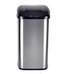 50L touchless motion automatic stainless steel infrared sensor dustbin trash can waste bin garbage bin