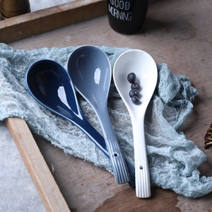 Stoviglie stile europa porcellana grande zuppa cucchiaio di Noodle Lamian cucchiaio per ristorante - Product Image 4