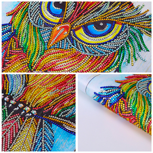 COOLEVE Peinture diamant 5D en résine à faible MOQ, motifs spéciaux, peinture diamant éclatante, hibou animal pour décoration murale - Product Image 4