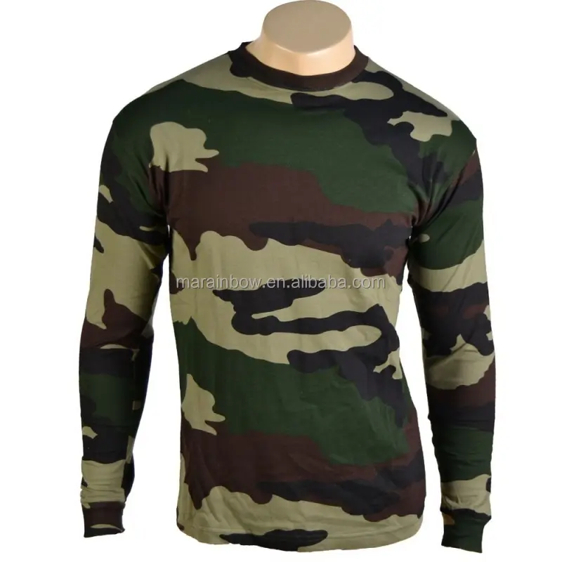 T Shirt style militaire pour hommes, modèle léger à manches longues, séchage rapide, vente en gros,