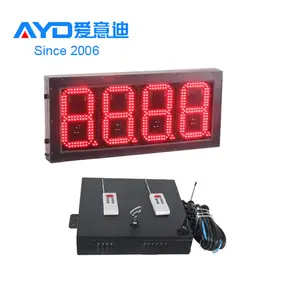 Waterdicht Draadloos Led Gasprijs Digitaal Bord 8Inch Rood Led Display Bord Prijs Tankstation Led Prijs Bord