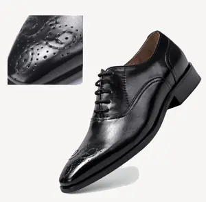 Mens हस्तनिर्मित ऑक्सफोर्ड जूते आधुनिक क्लासिक फीता अप इतालवी चमड़े की पोशाक जूते