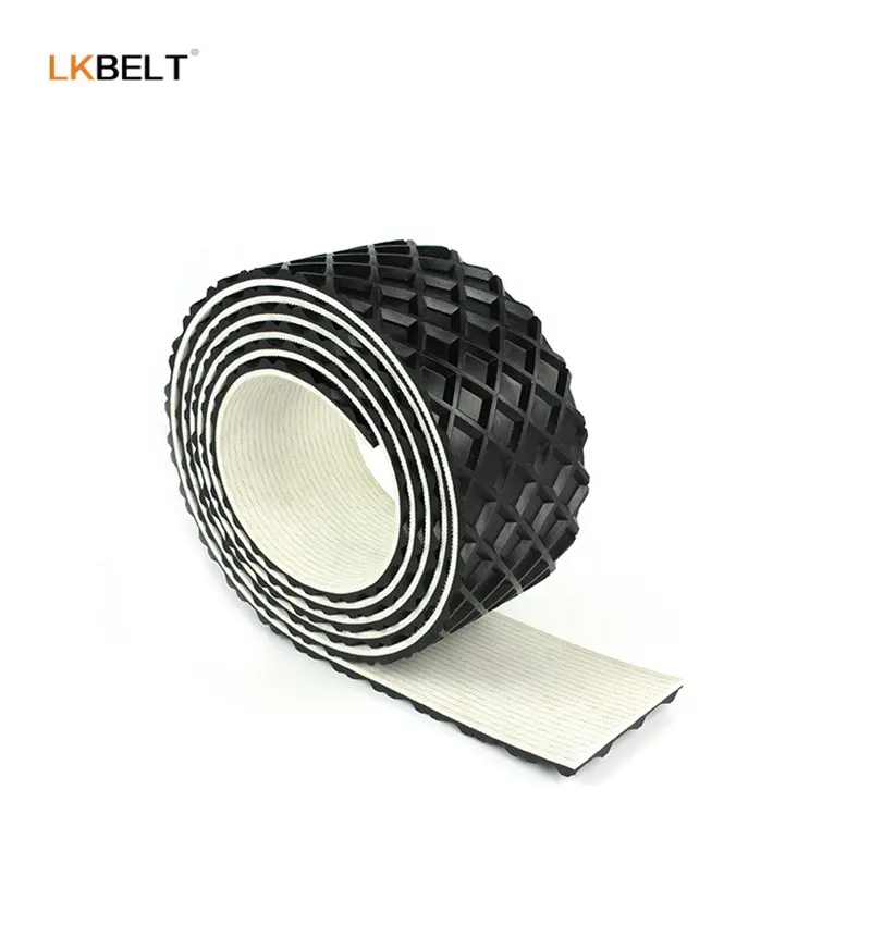 Rubber Conveyor Belt Manufacturers Rough Surface Grid Pattern PVC Conveyor Belts for Sander Machine