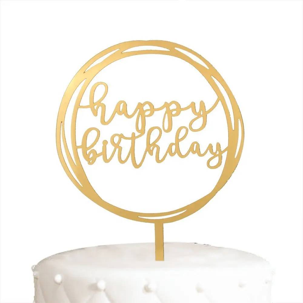 Accesorios de acrílico personalizados para pastel de feliz cumpleaños, varias imágenes para pastel de cumpleaños