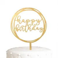 Personalizzato Buon Compleanno Torta Acrilico Accessorio, Vari Di Compleanno Torta Acrilico Cake Topper Immagini