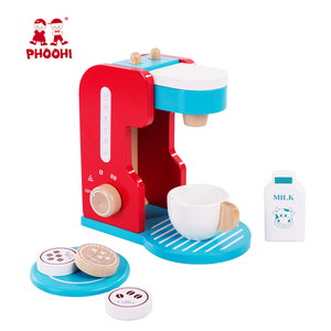 Simulation de cuisine pour enfants, <span class=keywords><strong>jouet</strong></span> pour la cafetière en <span class=keywords><strong>bois</strong></span>, accessoires de cuisine, 3 + - Product Image 1