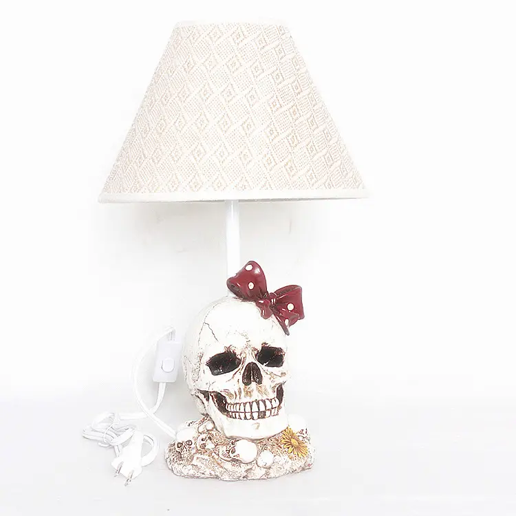 Lámpara de mesa con Base de calavera para Halloween, superventas