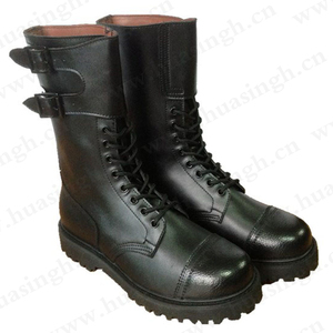 WCY, Bottes tactiques de combat en cuir véritable, style <span class=keywords><strong>Rangers</strong></span> français moderne, très vendues, noires HSM006 - Product Image 2
