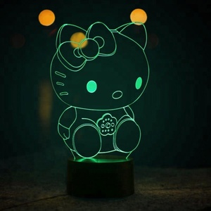 3D <span class=keywords><strong>HELLO</strong></span> <span class=keywords><strong>KITTY</strong></span> 7 COULEURS LED <span class=keywords><strong>VEILLEUSE</strong></span> PARFAITE pour CHAMBRE DE BÉBÉ - Product Image 4