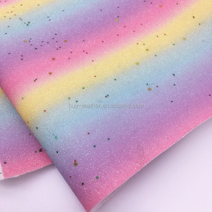 Tela con Purpurina Fina Rainbow Star BY6055 para Bolsos, Zapatos, Lazos para el Cabello, Manualidades - Revestimiento de Punto Antimoho, Decoración para Muebles y Sillas - Product Image 2