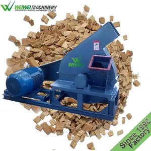 Weiwei wood chipper yellow flower oleander tree soft branch hard wood chips shredder making firewood for power plant