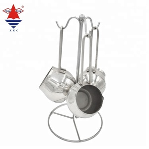 Juego de Café Turco de Acero Inoxidable con Mango de Madera Marroquí, <span class=keywords><strong>Cafetera</strong></span> de Construcción Metálica Duradera y Herramientas para Té - Product Image 5