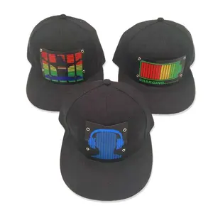 Chapeau personnalisé, son activé par Led, clignotant, casquette de panneau, 1 pièce