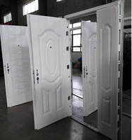 Porte de sécurité en acier ventilée, designs uniques pour la maison, portes de sécurité, porte d'entrée extérieure en métal