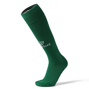 Groen heren knie hoge zweet-absorberende funky voetbal sokken