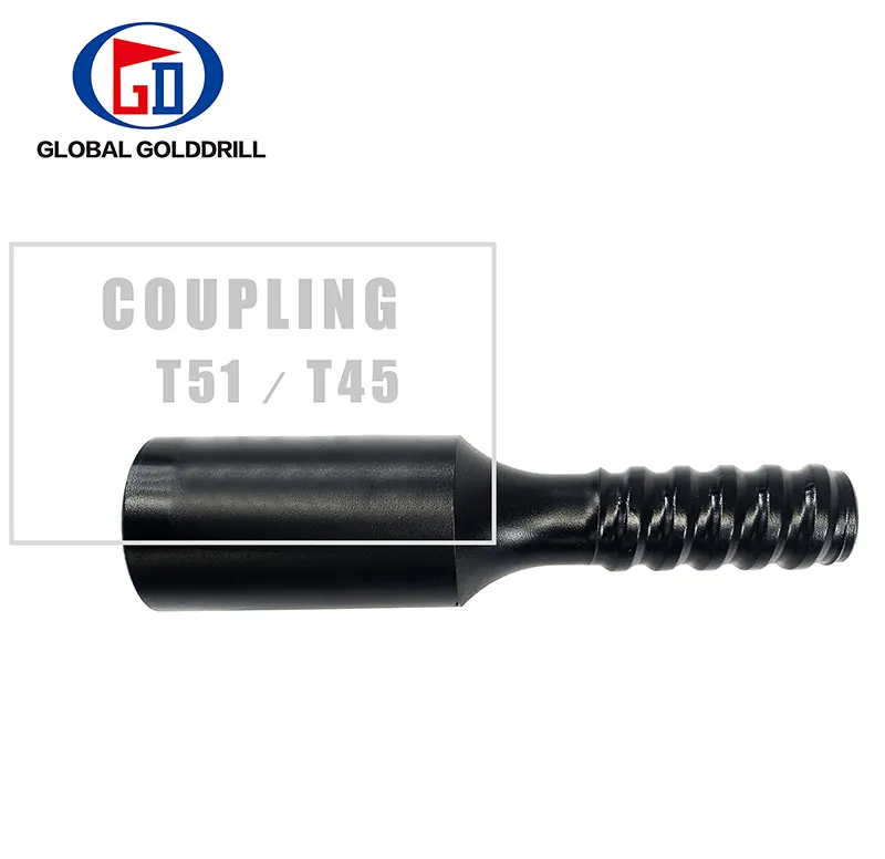 Thread R25/R32/R38/T38/T45/T51 Coupling Sleeves for Extension Rod Drilling rig parts