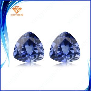 Échantillon Gratuit de Pierres Précieuses en Gros 35 #   <span class=keywords><strong>Saphir</strong></span> bleu <span class=keywords><strong>synthétique</strong></span> en corindon taille émeraude - Product Image 6