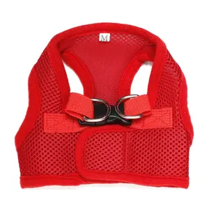 舒适透气可调软尼龙网小狗安全带背心 - Product Image 2