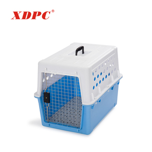 Jaula de transporte para perros y gatos, diseño de malla metálica, <span class=keywords><strong>caseta</strong></span> de plástico - Product Image 5
