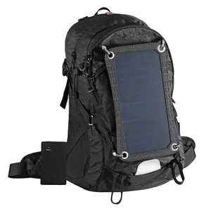Shenzhen manufacture travel hiking camping smart solar panel backpack waterproof