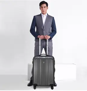 Gray 100% PC polycarbonate hardside cheap cabin luggage