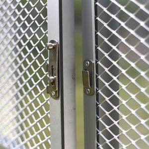 Açık alüminyum altıgen kuş kafesi büyük Metal kuş evi