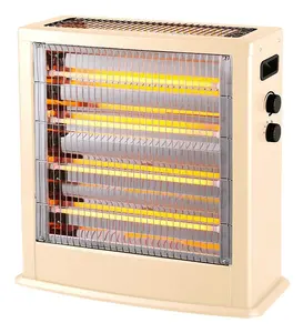 electric quartz heater with fan with thermostat and safety switch