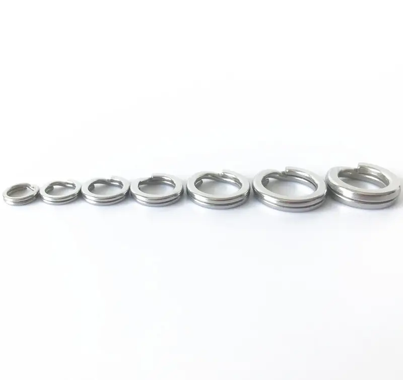FUNADAIKO Stainless steel fishing split Ring 2# to 9# fishing accessory double loop quick change fishing split rings