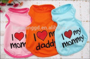 En vrac é<span class=keywords><strong>t</strong></span>é, <span class=keywords><strong>t</strong></span> shirt chien chien de vêtements bon marché j'aime maman/daddy - Product Image 3