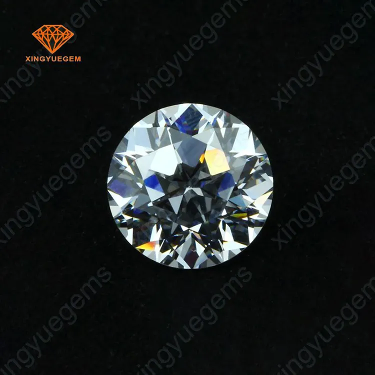 2mm diamantes corte brillante redondo 5A grado Super blanco zirconia cúbico sintético