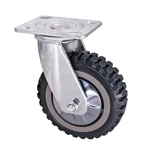 Hochwertige MW 4/<span class=keywords><strong>5</strong></span>/6/8 Zoll feste/drehbare Industrie-<span class=keywords><strong>PVC</strong></span>-Lenkrollen mit Bremse - Product Image 2