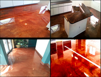 Système de peinture époxy transparente écologique Metallic Power pour sols, kit de 200 pieds carrés pour la construction et le transport, 100 % solide