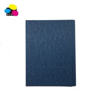 Papiers de bureau écologiques format A4, texture marbre, couleur bleu marine, classeurs en papier Manila avec impression UV