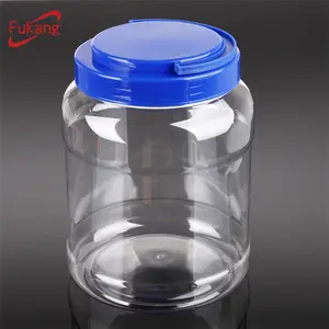 2800ml Empty Clear Food Grade Packaging Cookies Candy Plastic Bottle with Screw Cap