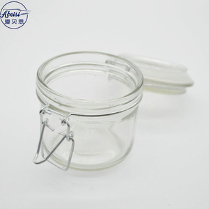 Barattolo in <span class=keywords><strong>Vetro</strong></span> per Alimenti da 150ml 5oz con Coperchio a Clip Rotondo e Piccolo - Product Image 3