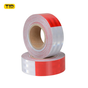 Rojo/Blanco Metro <span class=keywords><strong>Cinta</strong></span> <span class=keywords><strong>Reflectiva</strong></span> Para Vehiculos Dot-c2 BICOLOR DE GRAN CALIDAD CODIGO - Product Image 2