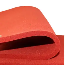 Fire resistant silicone foam rubber sheet