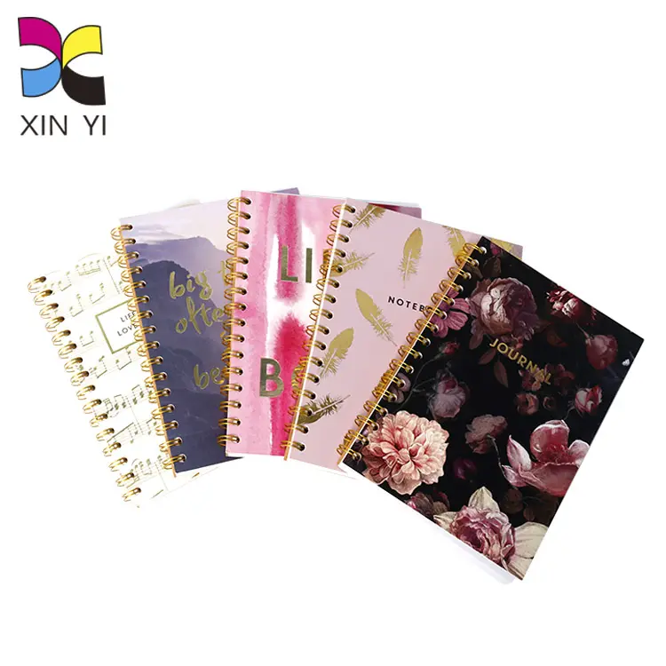 Wholesale custom a5 planner diary custom spiral notebook printing